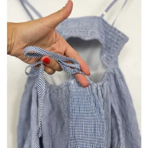 Wild Fable Gingham Mini Dress XXS Blue White Cottagecore Coquette Bubble Hem thumbnail 4