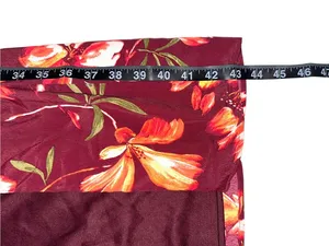 Katie May Come On Home Strapless Burgundy Floral Side Slit Midi Dress XS thumbnail 9