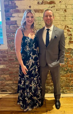 Lulus Dress Floral Maxi Navy thumbnail 3