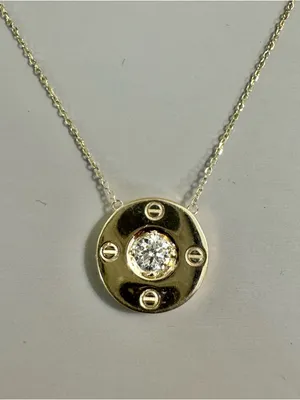 14K Yellow Gold Diamond Fashion Necklace thumbnail 6