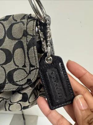 Coach SoHo Signature Flap Bag Y2K Oversized Hardware thumbnail 3