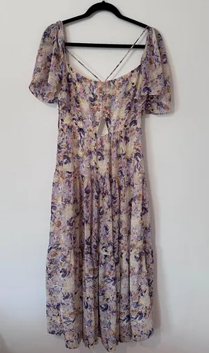 Purple printed ASTR the label dress thumbnail 3