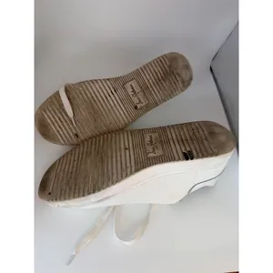 Sam Edelman White Leather Low Top‎ Sneakers Womens 9 Minimalist Lace Up Shoes thumbnail 6