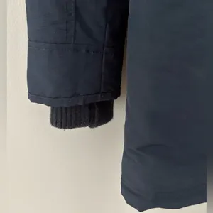Abercrombie & Fitch Women's Navy Parka Coat with Hood Full Zip Snap Size S thumbnail 5