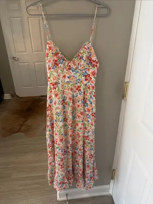 $99 Selfie Leslie x Indikah Floral Midi Dress - NWOT, Size Small thumbnail 2