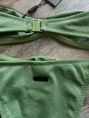New! swim suit bikini fawn green sparkle thumbnail 8