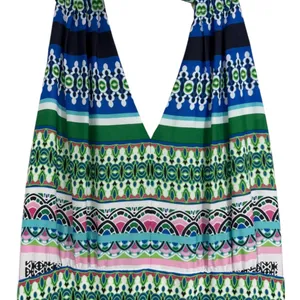 NWT Eliza J Scarf Print Chiffon Maxi Dress‎ Size 2 Vacation Feminine Colorful thumbnail 10