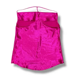 Express Satin Drape Front String Racerback Camisole Top Hot‎ Pink Medium thumbnail 11