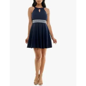 EMERALD SUNDAE Juniors' Embellished-Waist A-Line Dress size XXS nwt (3356) thumbnail 2