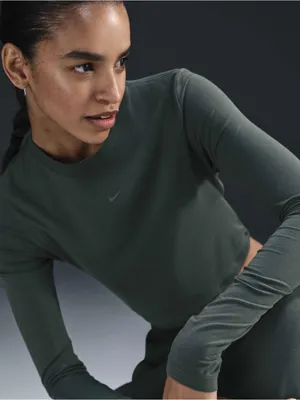 Nike Sportswear Chill Knit Slim Long-Sleeve Cropped Top NWT Small thumbnail 2