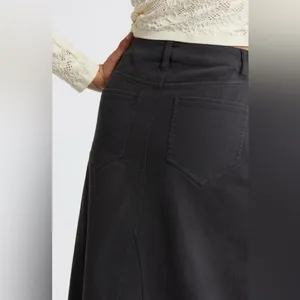 BP. Raw Hem Stretch Twill A-Line Long Maxi Jean Skirt Size 12 thumbnail 5