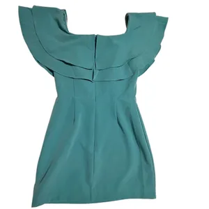 Endless Rose‎ Teal Blue Off The Shoulder Ruffle Mini Dress Cocktail Party Size S thumbnail 3