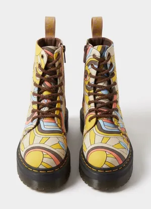 Dr. Martens Jadon Retro Ray Kemble Canvas Platform 8-Eye Boots thumbnail 1