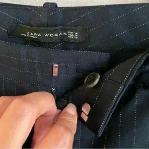 Zara Woman Navy Blue‎ Pin Dot Stripes Business Casual Pants Size M thumbnail 10