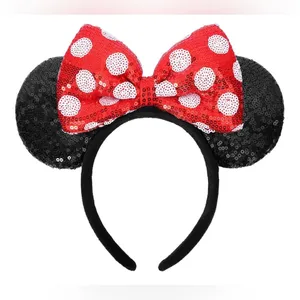 Disney NEW Mouse Ears Headbands Sequin Cosplay Costume Halloween thumbnail 1