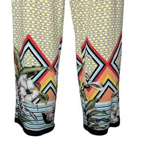 Melissa Paige Palazzo Pants Size S‎ Boho Geometric Floral Tropical Print Stretch thumbnail 6