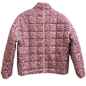 Quilted Rain‎ Puffer Jacket Womens Small Cropped Dainty Floral Spring Bloomcore thumbnail 4