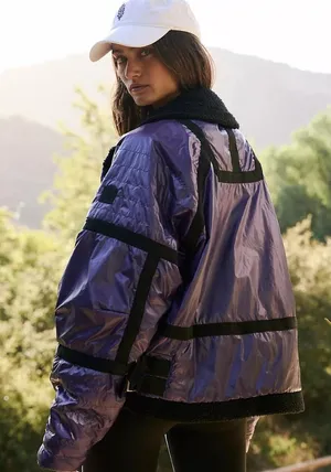 Free People FP Movement Vagabond Fleece Bomber thumbnail 1