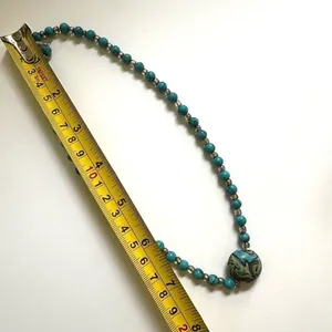 Blue beaded necklace Blue thumbnail 7