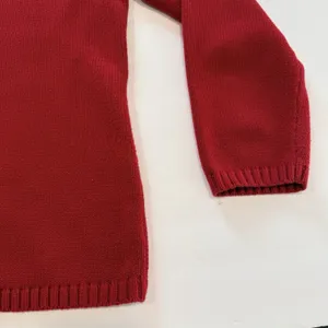 LL Bean Red Cable Knit Cotton Button Up Cardigan Sweater Size XL thumbnail 4