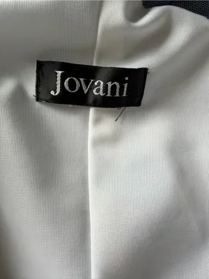 Jovani Navy Blue One-Shoulder Dress asymmetrical used thumbnail 7