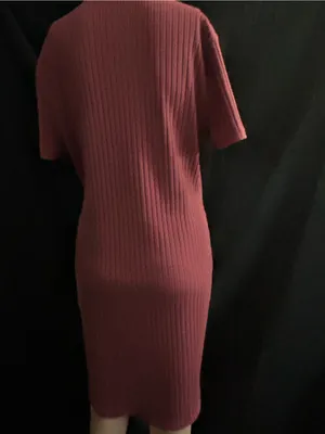 Forever 21+ Ribbed Short-Sleeve Midi Dress in Rose Pink 1X thumbnail 2