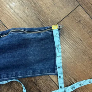 Mother Jeans The Looker Ankle Crop Zip Low Rise Skinny Jeans 31 Distressed 35x28 thumbnail 10