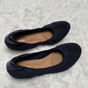Lands End Navy Blue Ballet Flats Size 7 thumbnail 2
