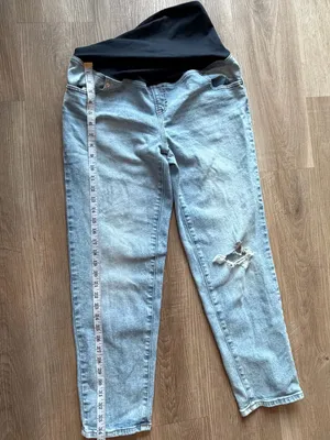 Light Blue‎ Maternity Jeans with Stretch Waistband thumbnail 4