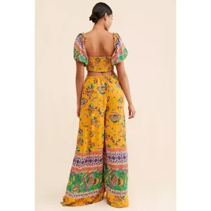 Free People Boho Bali Citrus Skies Jumpsuit Size S/P thumbnail 5