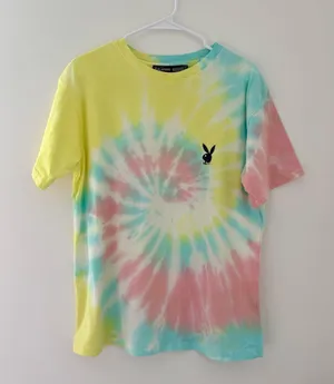 playboy x missguided tie dye tee thumbnail 1