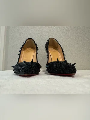Christian Louboutin Black Spike Pigalili Potpourri Strass 120 Pumps 36.5 thumbnail 4