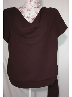 S.L. Fashion 14 Chocolate Side Tie Top Plus thumbnail 1