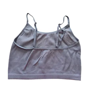 Ribbed Comfort Y2K Bra Top Wireless Pullover Stretch‎ Sleep Bozzolo Purple S/M thumbnail 2