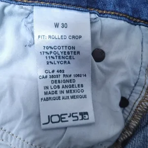 Joe’s Jeans Skinny Crop Jeans Womens Size 30 Blue Mid Rise Distressed Stretch thumbnail 8