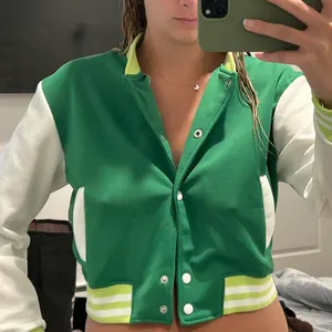 Tulane green and white varsity jacket thumbnail 1