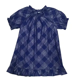 Hill House The Katherine Nap Dress in Navy Blue Glitter Check thumbnail 1