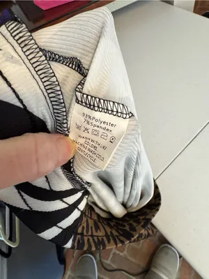 EMY Ave Leopard & Zebra Print Wide leg pants Brown/Black & White Large XL fun thumbnail 4
