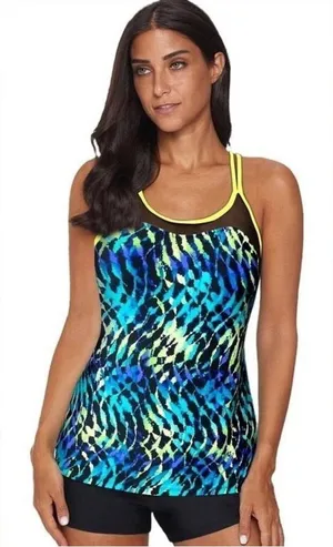 Tankini Athletic Swim Tank Top Swimwear, Size L thumbnail 1