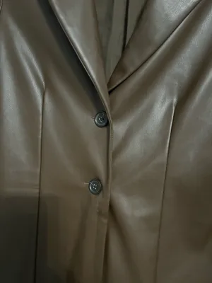 Abercrombie Brown leather blazer dress thumbnail 3
