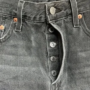 Levi's Dark grey wash shorts with button fly thumbnail 5