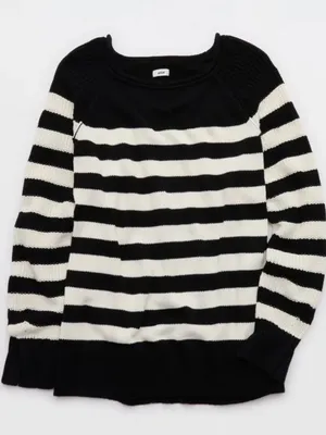Aerie black and white striped sweater thumbnail 3