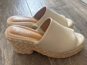 Hey Girl by Sanita cream platform sandals thumbnail 1