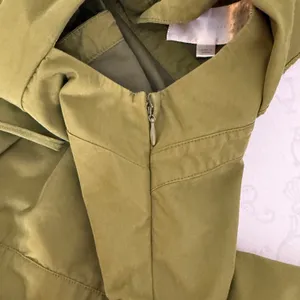 Olive Green Fit and Flare Ruffled Mini Dress thumbnail 11