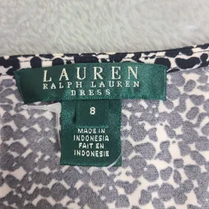 Lauren Ralph Lauren Surplice Jersey Dress Fit and Flare Wrap Size 8 Stretch Midi thumbnail 2