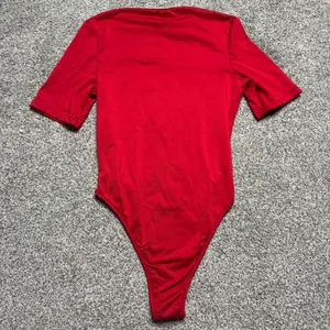 Women's Red Short Sleeve Bodysuit thumbnail 2