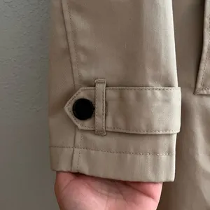 Merona Water Repellent Khaki Double Breasted Long Trench Coat - Medium thumbnail 4