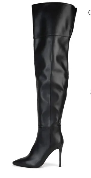 New Jeffrey Campbell Pillar Over the Knee Black Stiletto‎ Boot Sz 5.5 $270 thumbnail 1