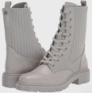 Sam Edelman Lydell Womens Combat Ankle Boot Size 5 Pebble Gray Lace Up Block thumbnail 1