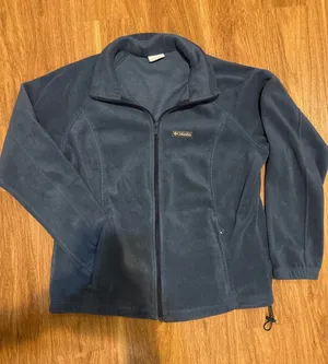 Columbia Womens Plus 1X Navy Blue Full Zip Fleece‎ Jacket Mock Neck Outdoor Coat thumbnail 1
